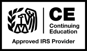 IRS Provider Logo Continuing Education black PNG file (002)