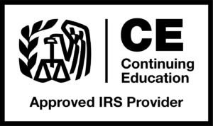 IRS Provider Logo Continuing Education black PNG file (002)